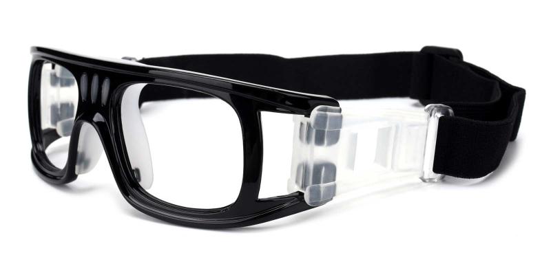 Black Hallettsville - Plastic Sports Glasses