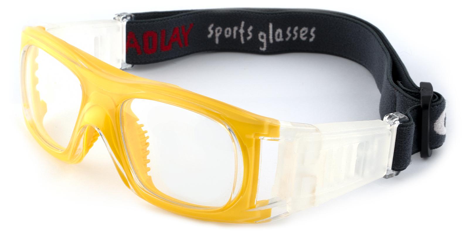 Christopher Yellow Plastic Eyeglasses , SportsGlasses Frames from ABBE Glasses