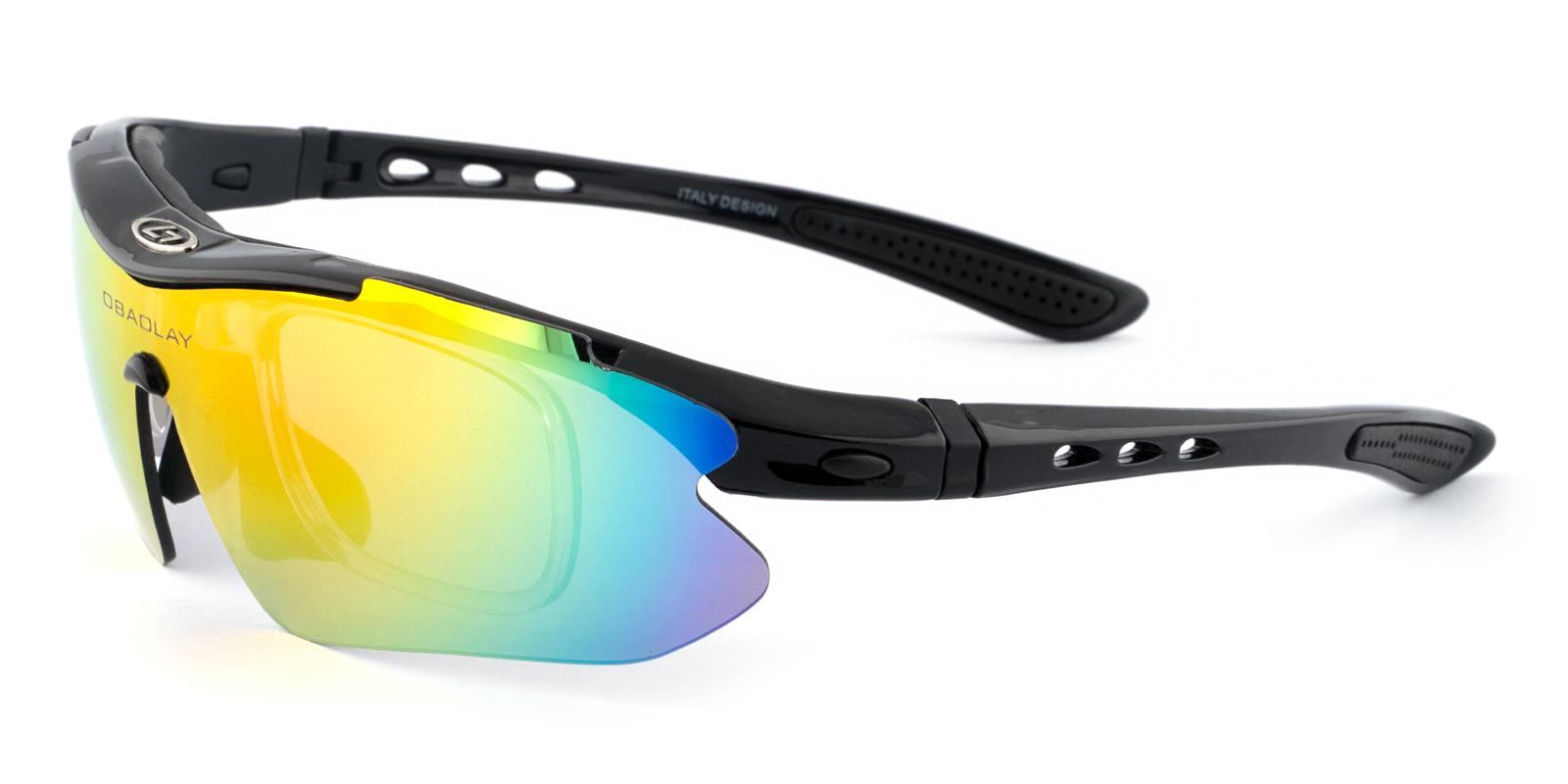 Christiansburg Black Plastic Eyeglasses , SportsGlasses Frames from ABBE Glasses