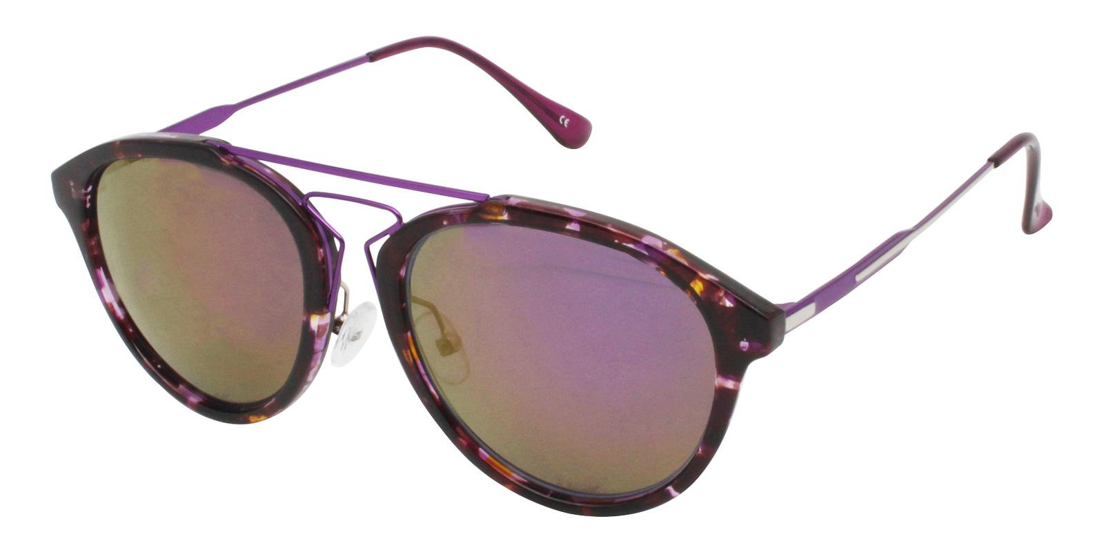 Ava Purple Metal , Combination , TR Sunglasses , NosePads Frames from ABBE Glasses