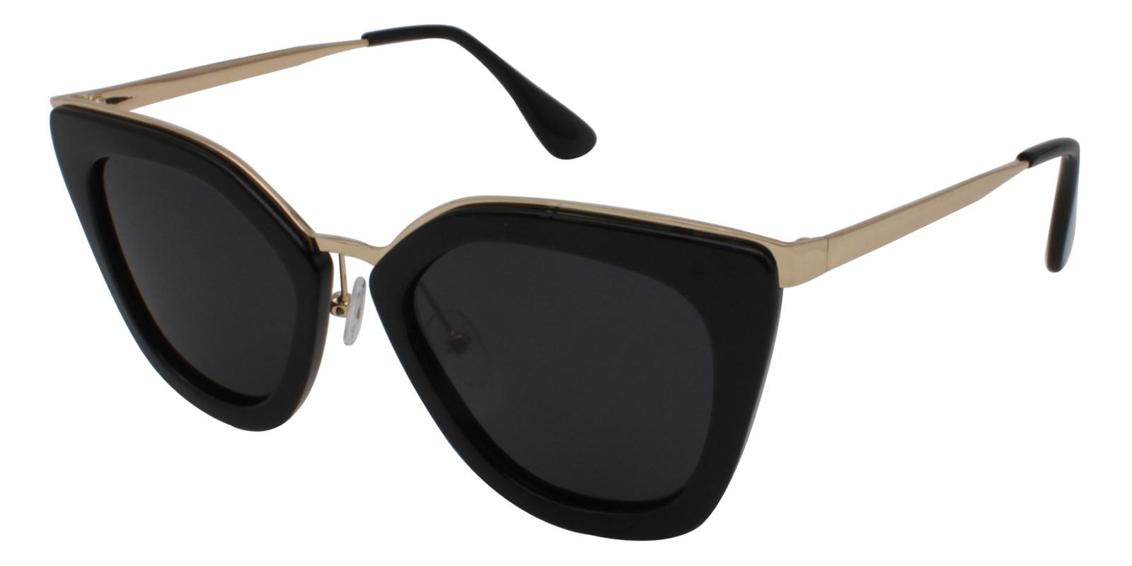 Ella Black Metal , Combination , TR NosePads , Sunglasses Frames from ABBE Glasses