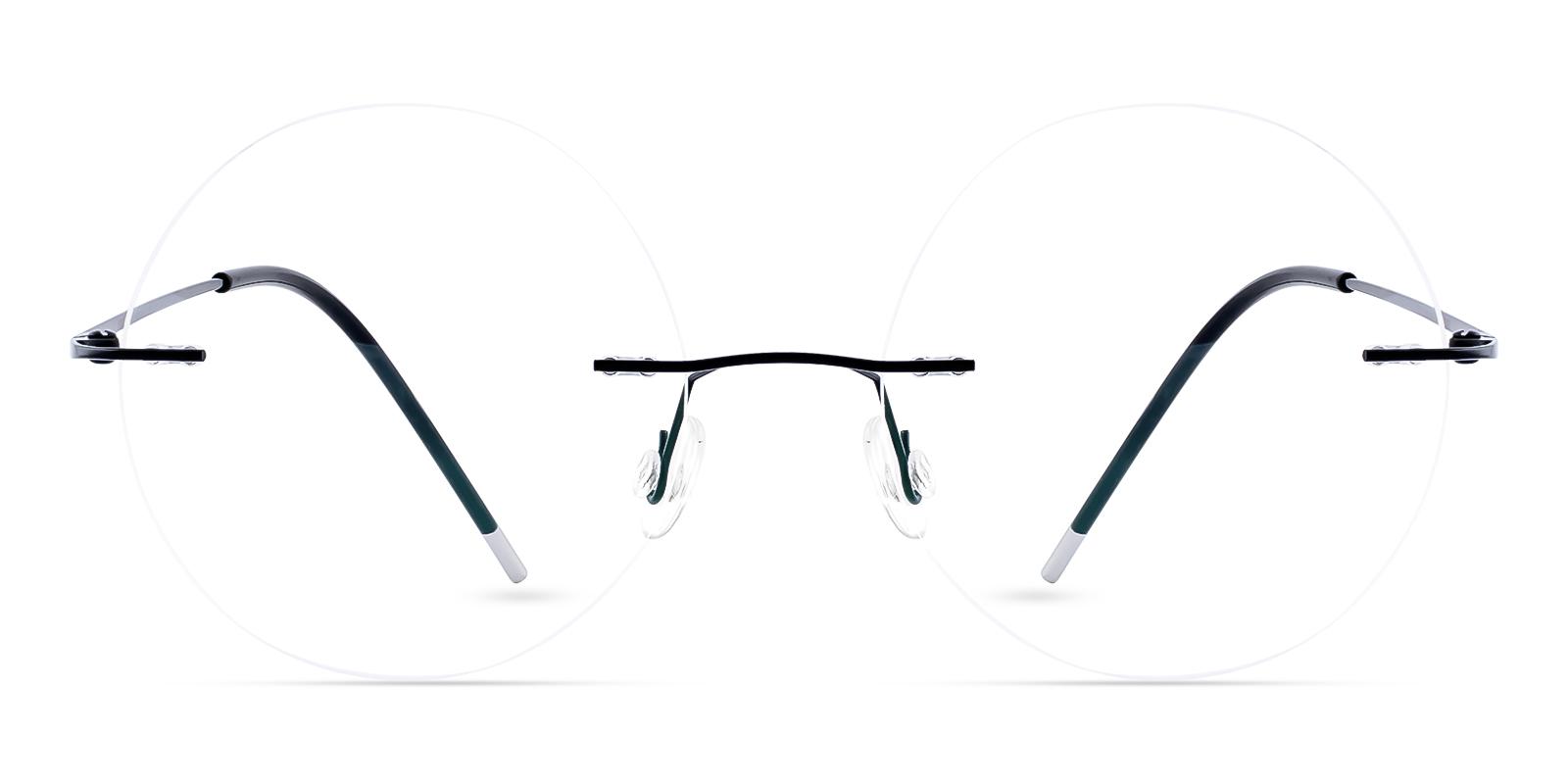 Hiawatha Black Metal Eyeglasses , NosePads Frames from ABBE Glasses