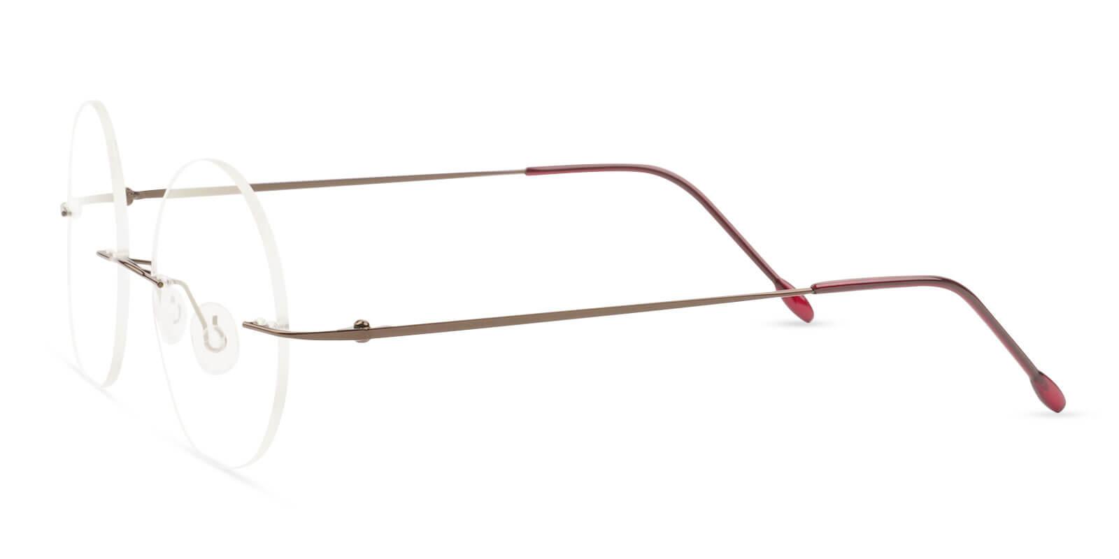 Hiawatha Brown Metal Eyeglasses , NosePads Frames from ABBE Glasses