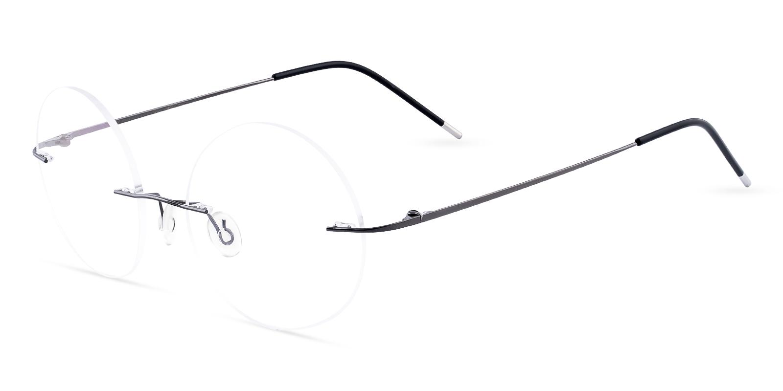 Hiawatha Gun Metal Eyeglasses , NosePads Frames from ABBE Glasses