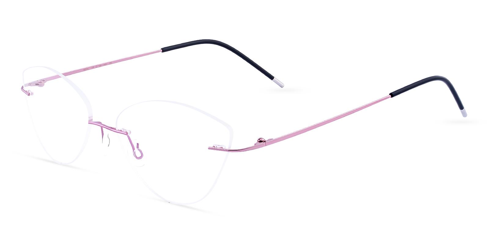 Huguenot Purple Metal Eyeglasses , NosePads Frames from ABBE Glasses