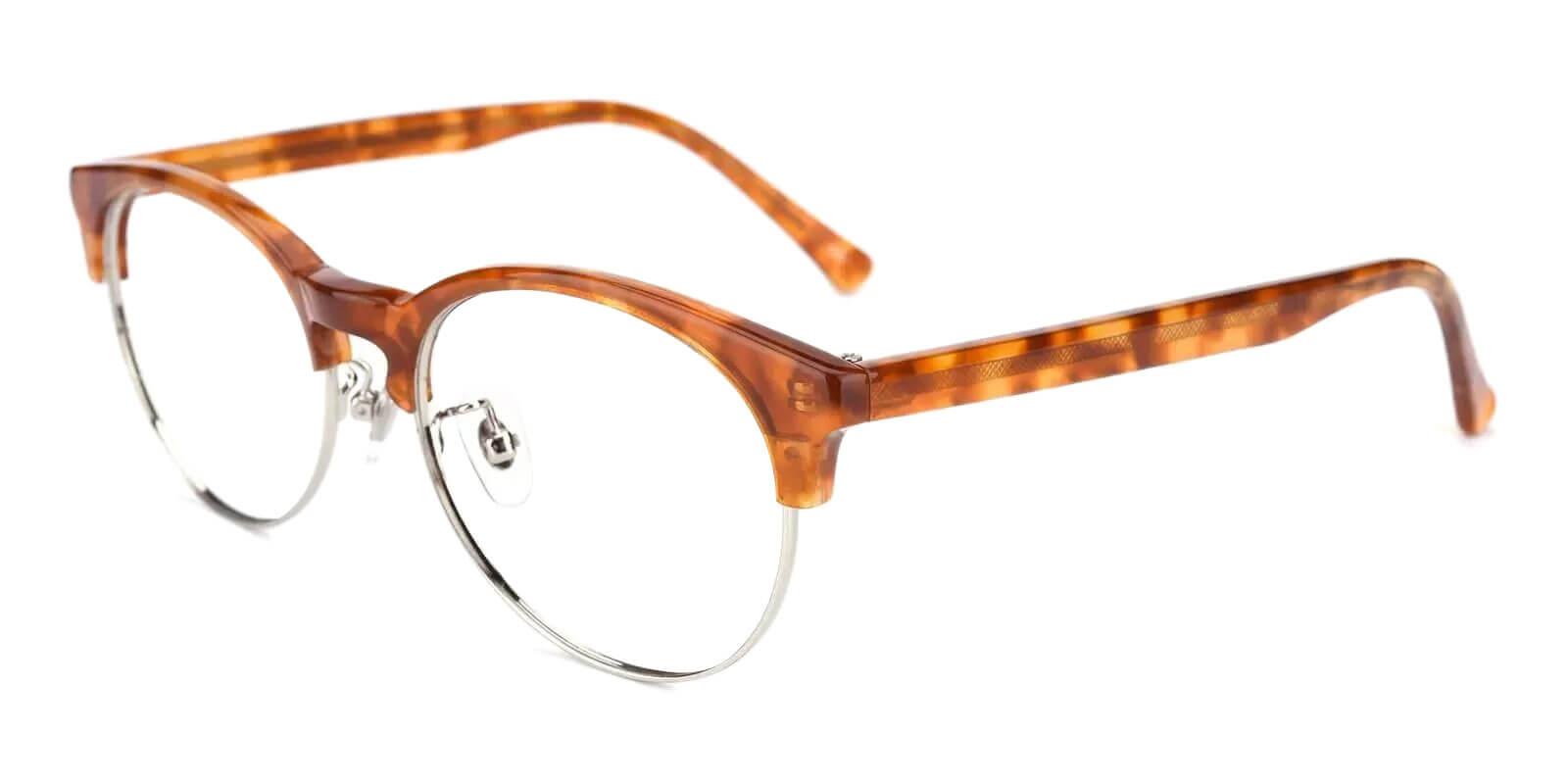 Luna Brown Metal , Combination , TR Eyeglasses , NosePads Frames from ABBE Glasses