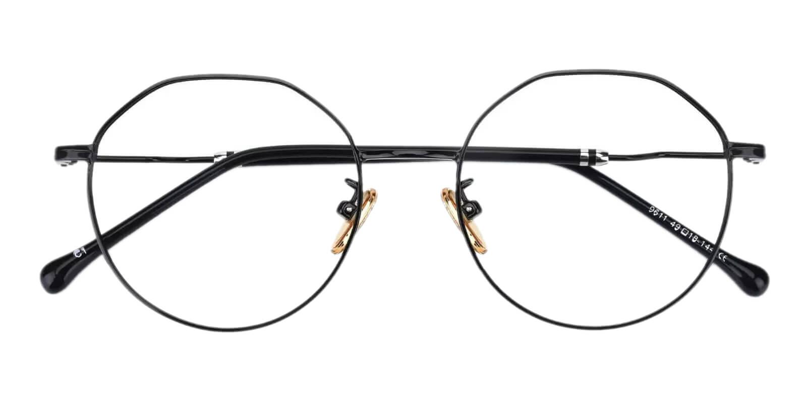 Kawk Black Metal Eyeglasses , NosePads Frames from ABBE Glasses
