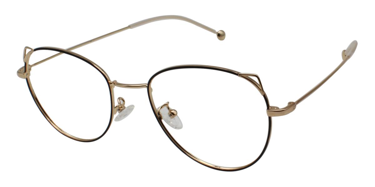 24.49 Gold Metal Eyeglasses , NosePads Frames from ABBE Glasses