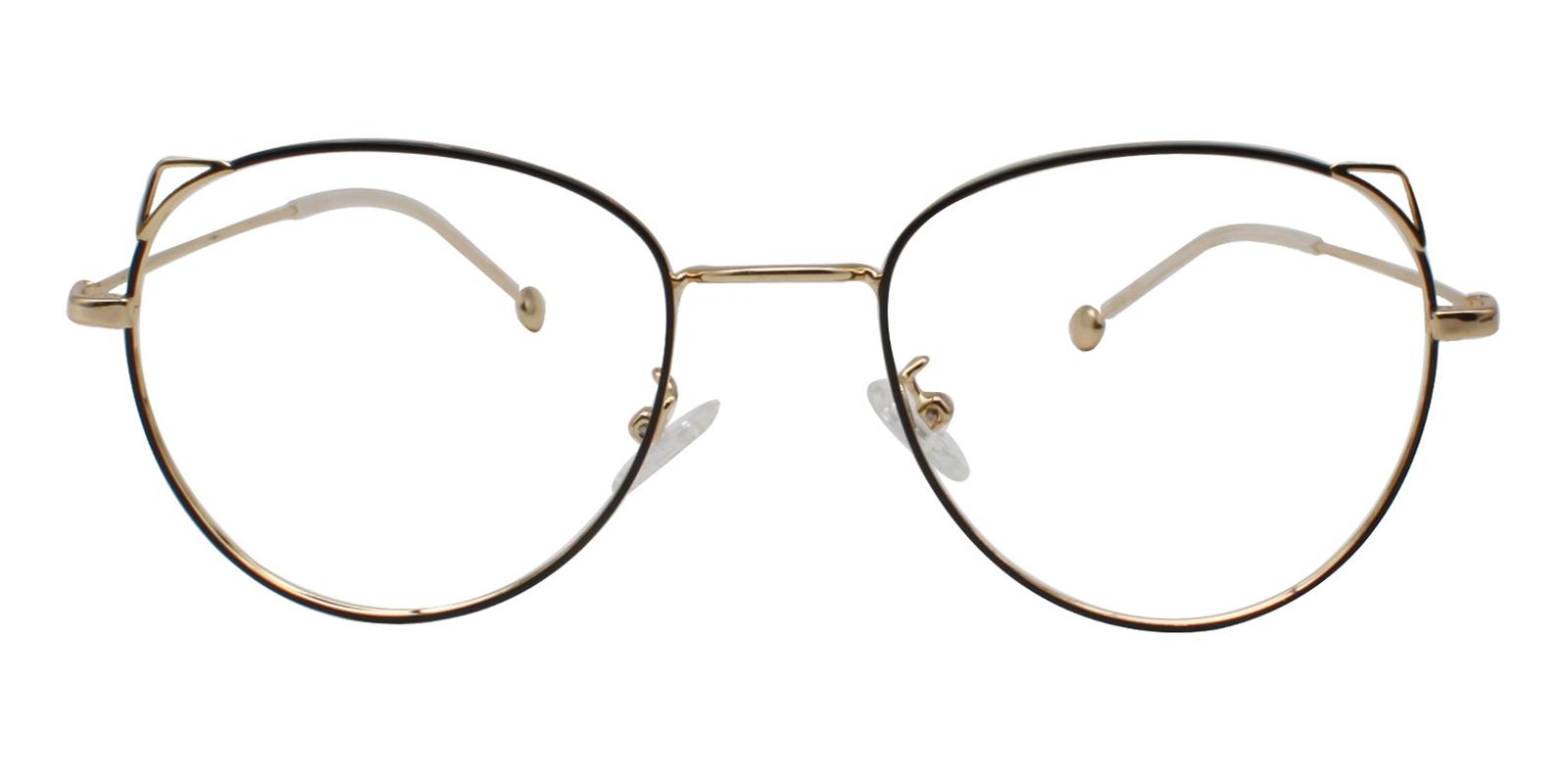 24.49 Gold Metal Eyeglasses , NosePads Frames from ABBE Glasses