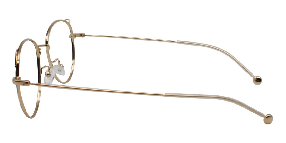 24.49 Gold Metal Eyeglasses , NosePads Frames from ABBE Glasses