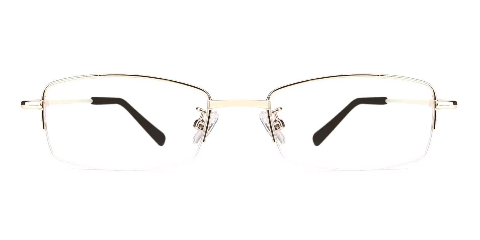 Benjamin Gold Metal Eyeglasses , NosePads Frames from ABBE Glasses