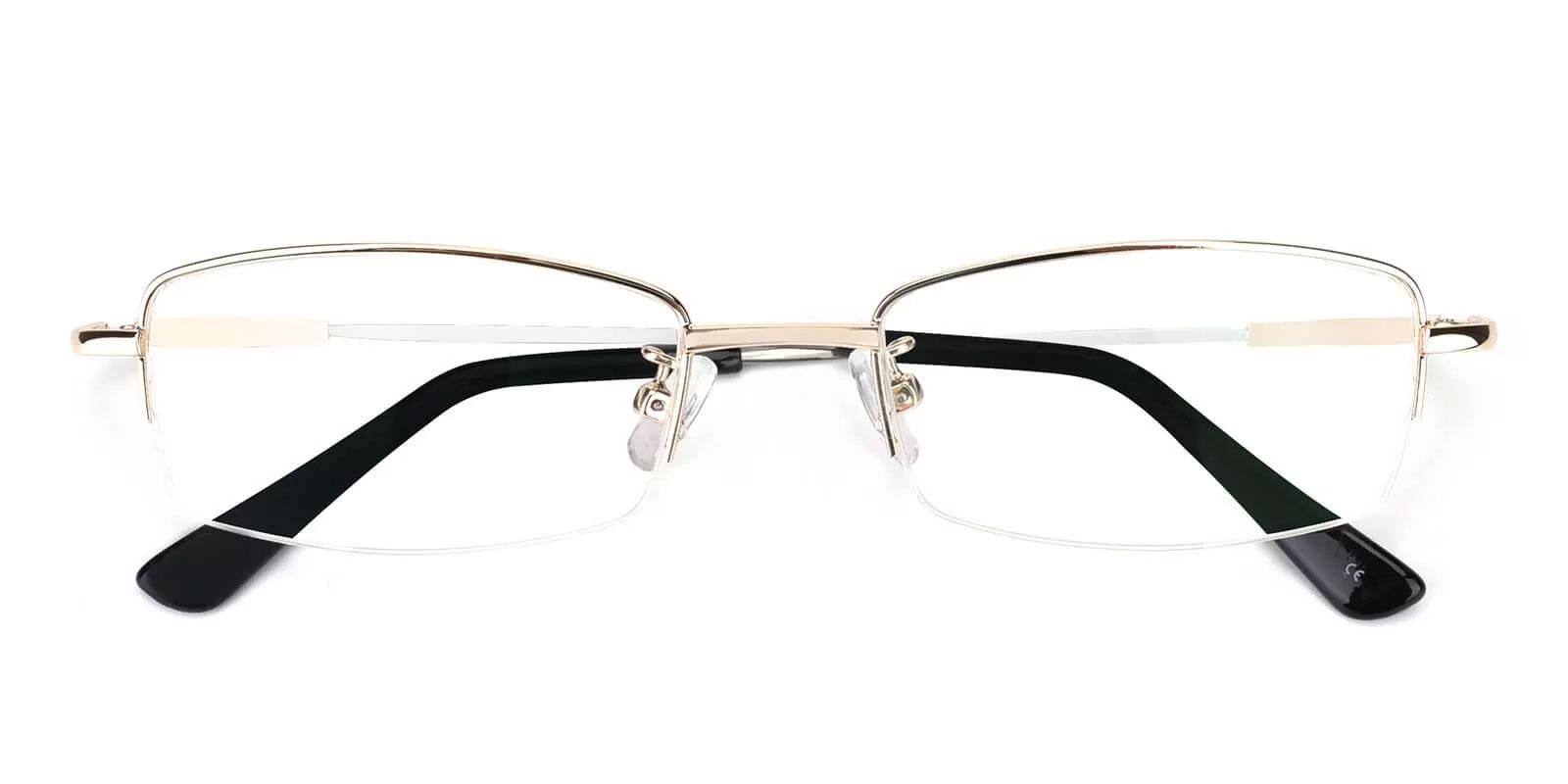 Benjamin Gold Metal Eyeglasses , NosePads Frames from ABBE Glasses