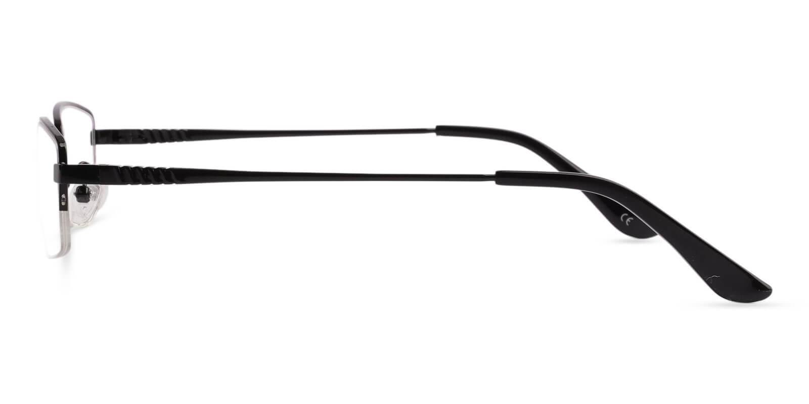 Grayson Black Metal Eyeglasses , NosePads , SpringHinges Frames from ABBE Glasses
