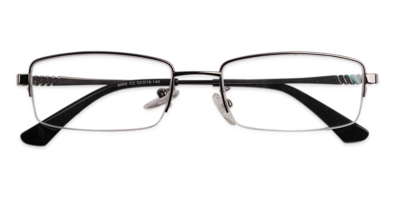 Grayson Gun Metal Eyeglasses , NosePads , SpringHinges Frames from ABBE Glasses