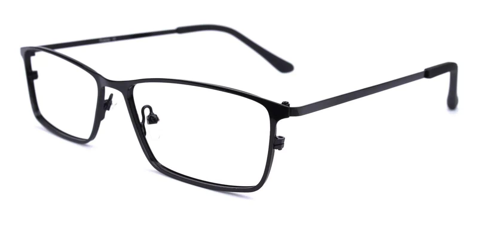 Wildersville Black Metal Eyeglasses , NosePads Frames from ABBE Glasses
