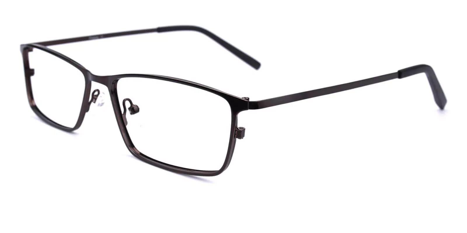 Wildersville Brown Metal Eyeglasses , NosePads Frames from ABBE Glasses