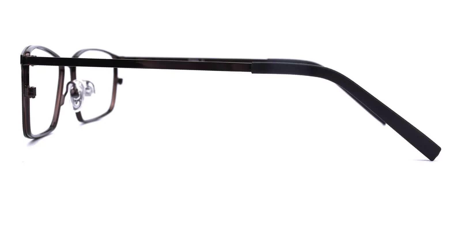Wildersville Brown Metal Eyeglasses , NosePads Frames from ABBE Glasses