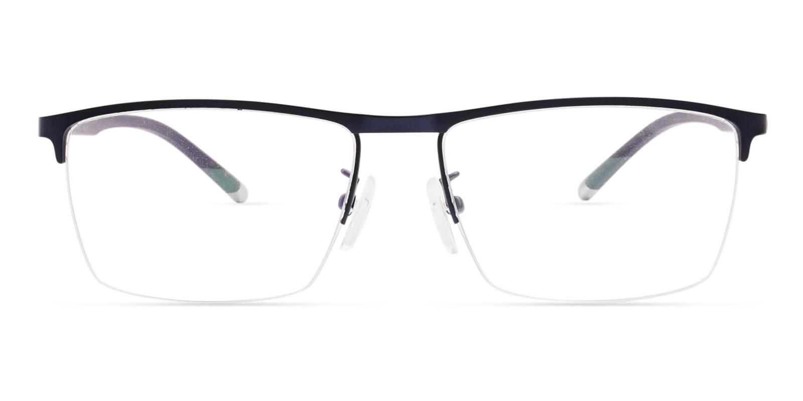 Wyatt Blue Metal Eyeglasses , NosePads Frames from ABBE Glasses