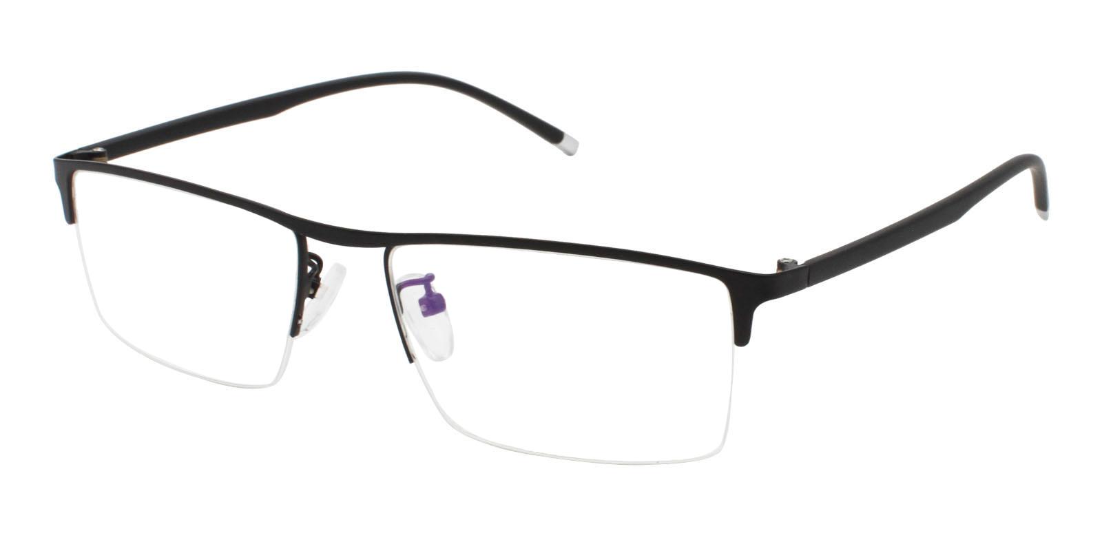 Jayden Black Metal Eyeglasses , NosePads Frames from ABBE Glasses