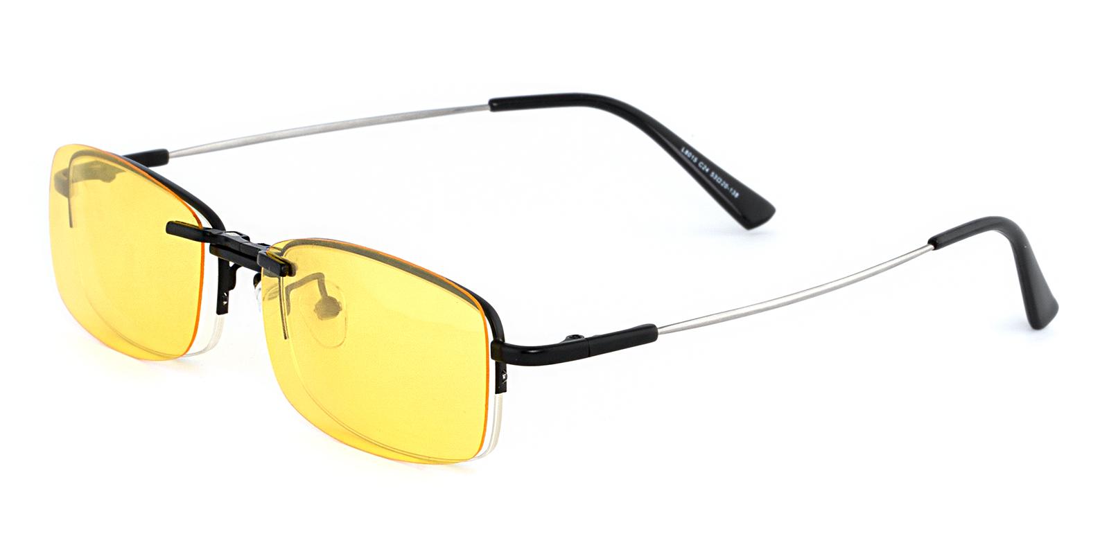Luke Clip-On Black Metal Eyeglasses , NosePads Frames from ABBE Glasses