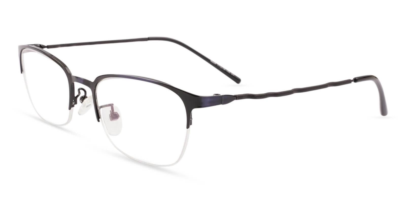 Lassiter Blue Metal Eyeglasses , NosePads Frames from ABBE Glasses