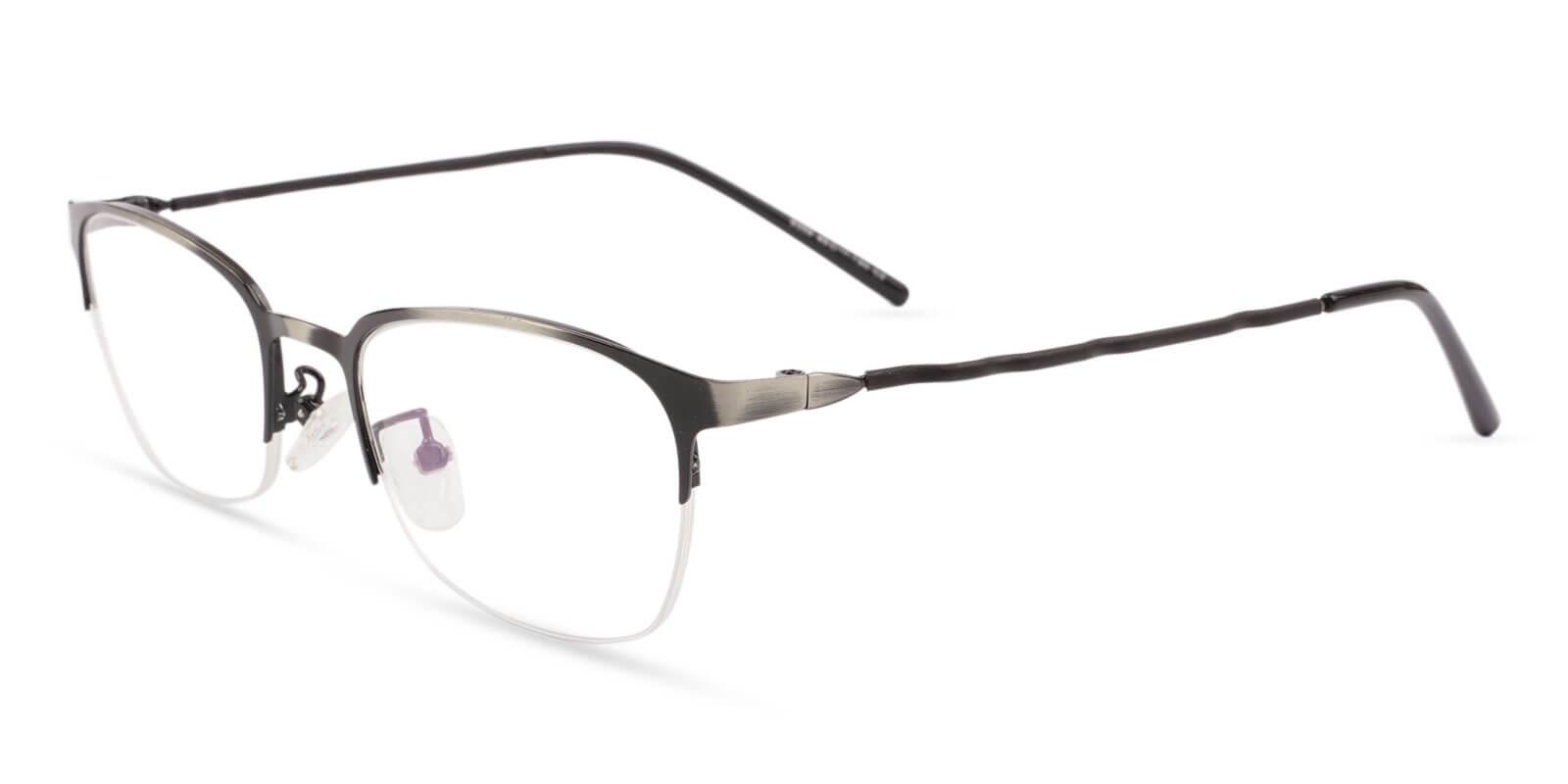 Lassiter Gun Metal Eyeglasses , NosePads Frames from ABBE Glasses