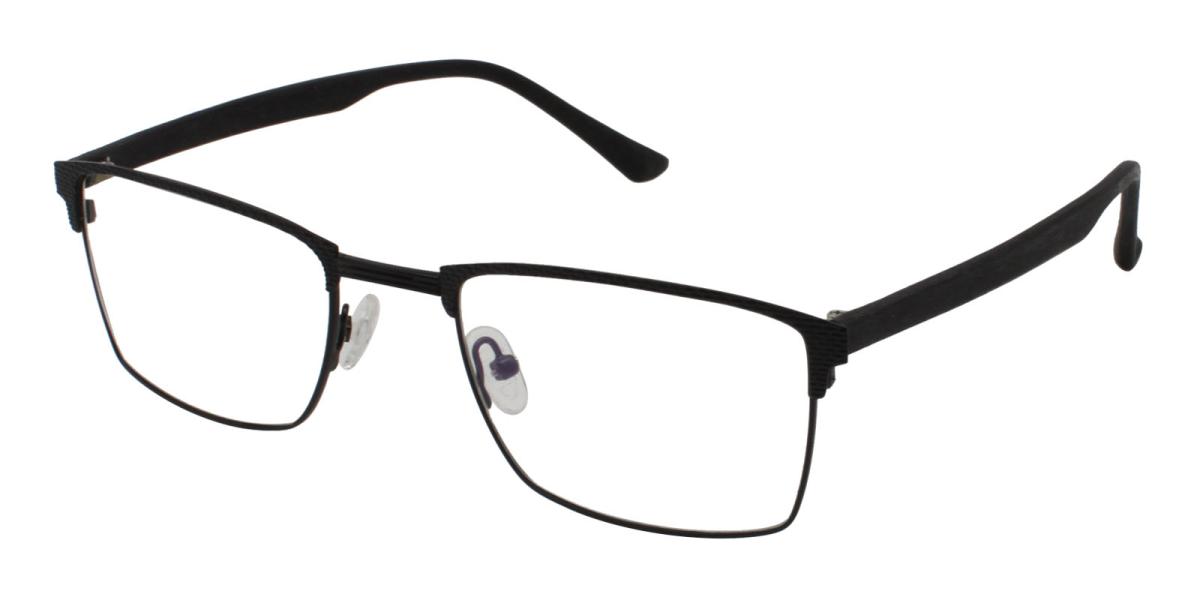 24.49 Black Metal Eyeglasses , NosePads Frames from ABBE Glasses