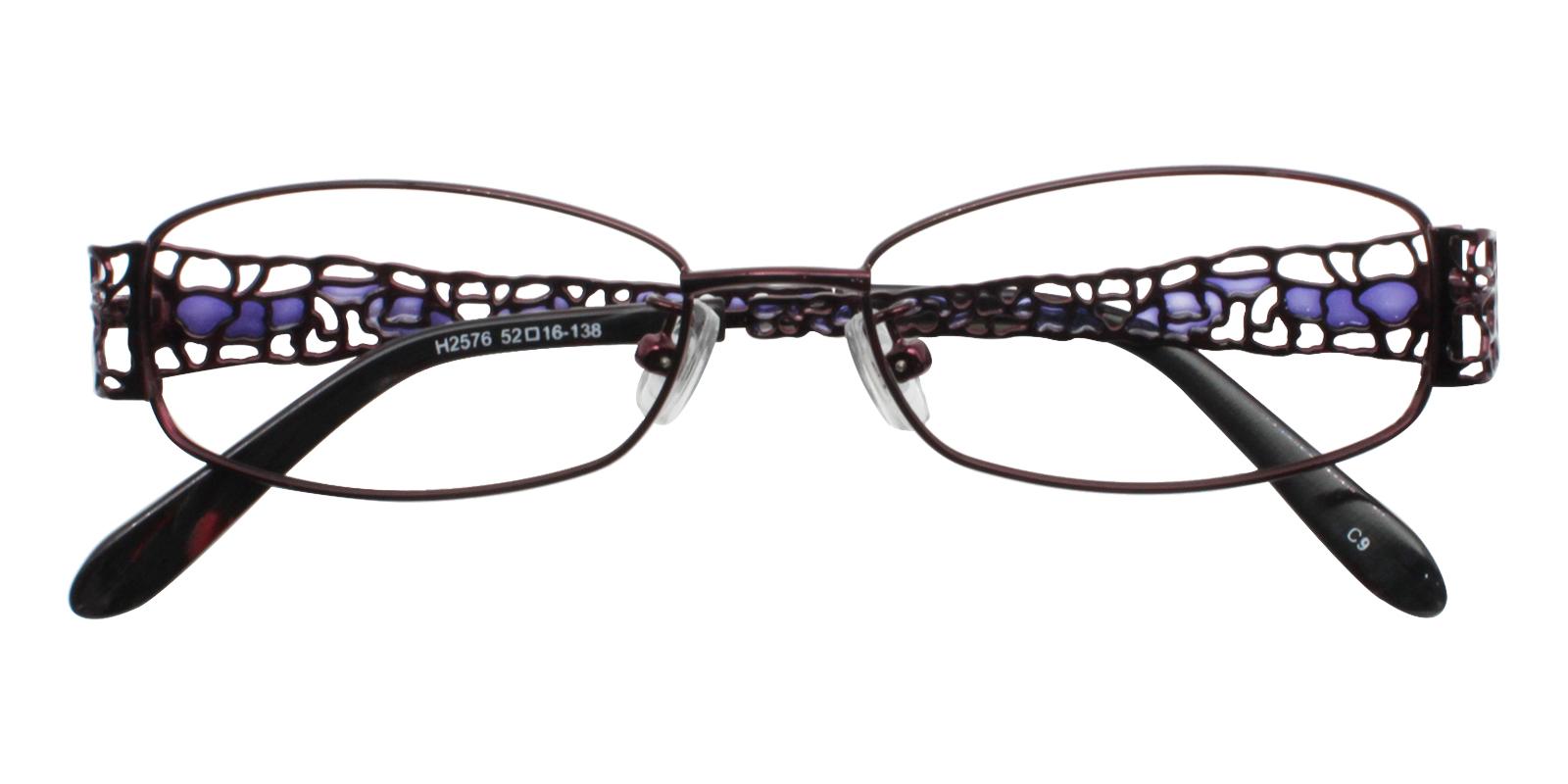 24.49 Purple Metal Eyeglasses , NosePads Frames from ABBE Glasses