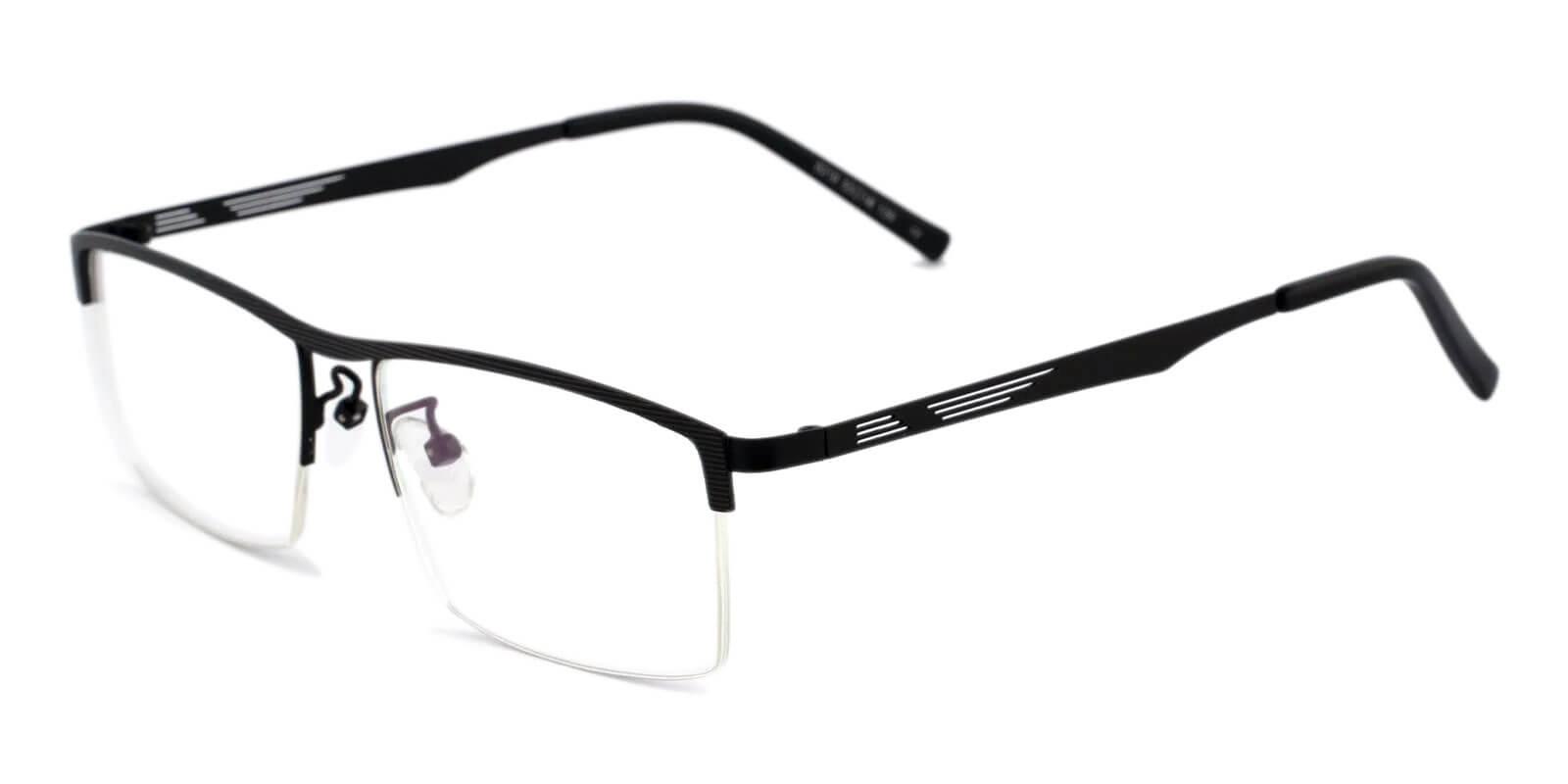 Henry Black Metal Eyeglasses , NosePads Frames from ABBE Glasses