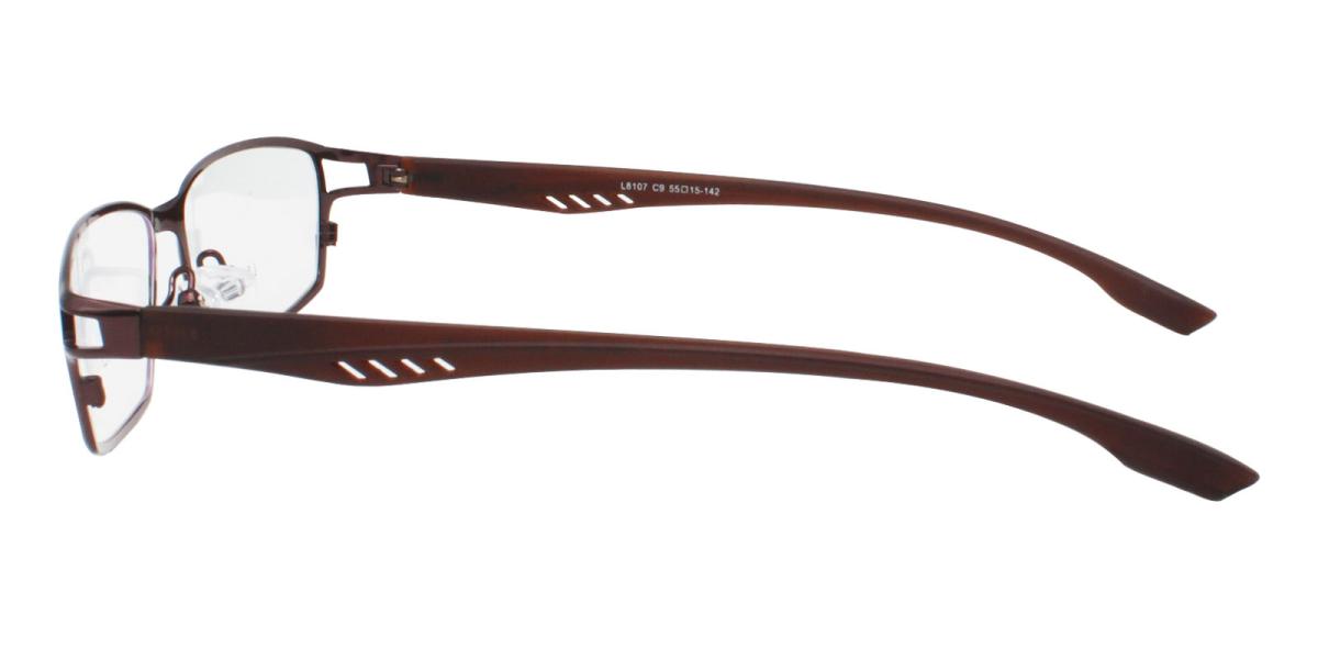 24.49 Brown Metal Eyeglasses , NosePads Frames from ABBE Glasses