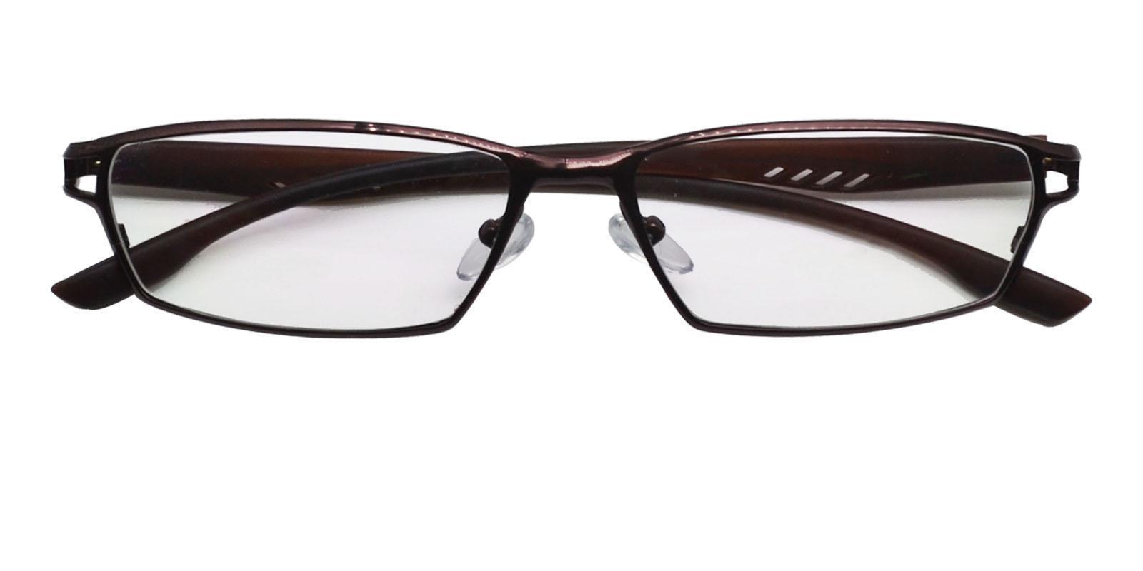 24.49 Brown Metal Eyeglasses , NosePads Frames from ABBE Glasses