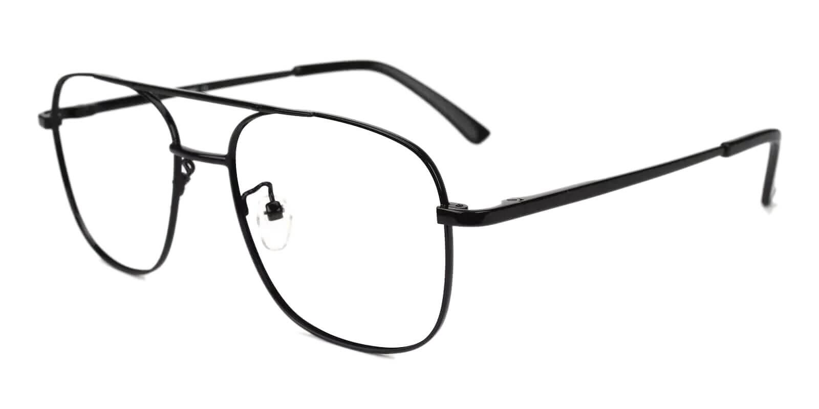 Gatewood  Black Metal Eyeglasses , NosePads , SpringHinges Frames from ABBE Glasses
