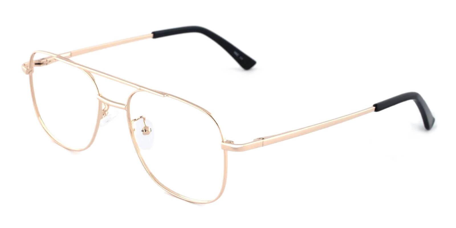 Gatewood  Gold Metal Eyeglasses , NosePads , SpringHinges Frames from ABBE Glasses