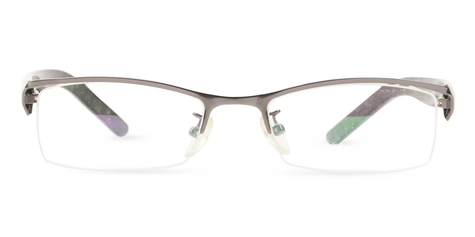 Flynn Gun Metal Eyeglasses , NosePads , SpringHinges Frames from ABBE Glasses