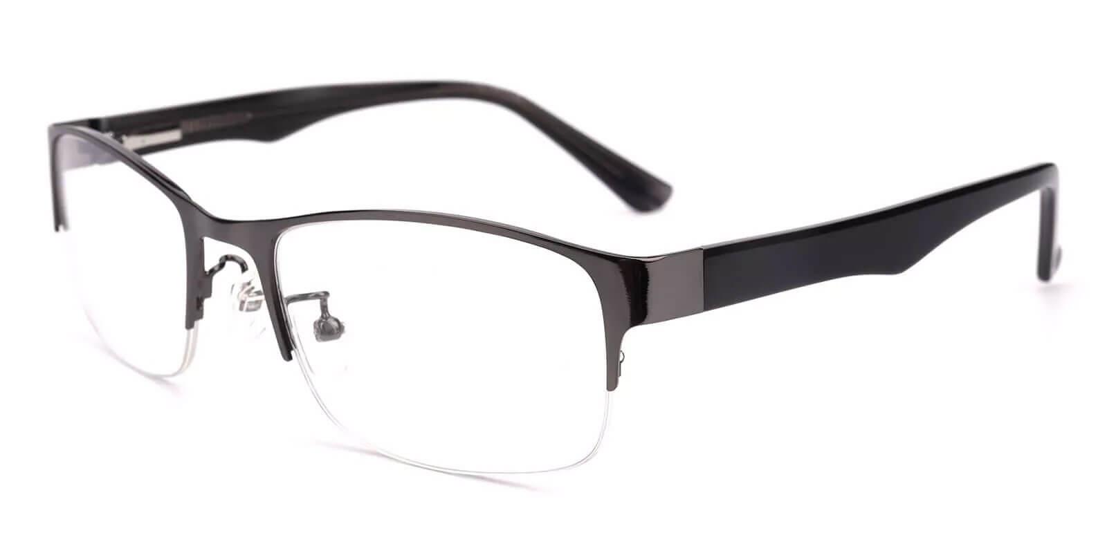 Julian Gun Metal Eyeglasses , NosePads , SpringHinges Frames from ABBE Glasses