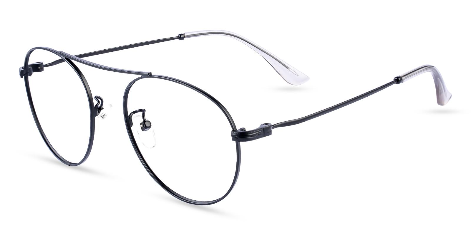 Ellie Black Metal Eyeglasses , NosePads Frames from ABBE Glasses