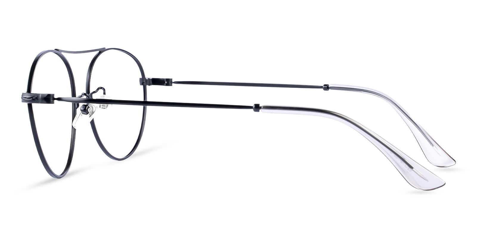Ellie Black Metal Eyeglasses , NosePads Frames from ABBE Glasses