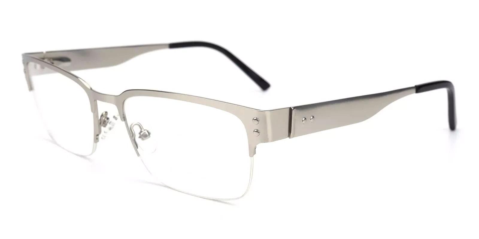 Levi Silver Metal Eyeglasses , NosePads Frames from ABBE Glasses