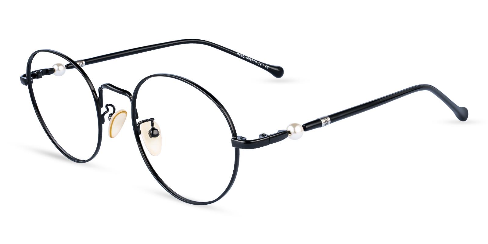 Durns Black Metal Eyeglasses , NosePads Frames from ABBE Glasses