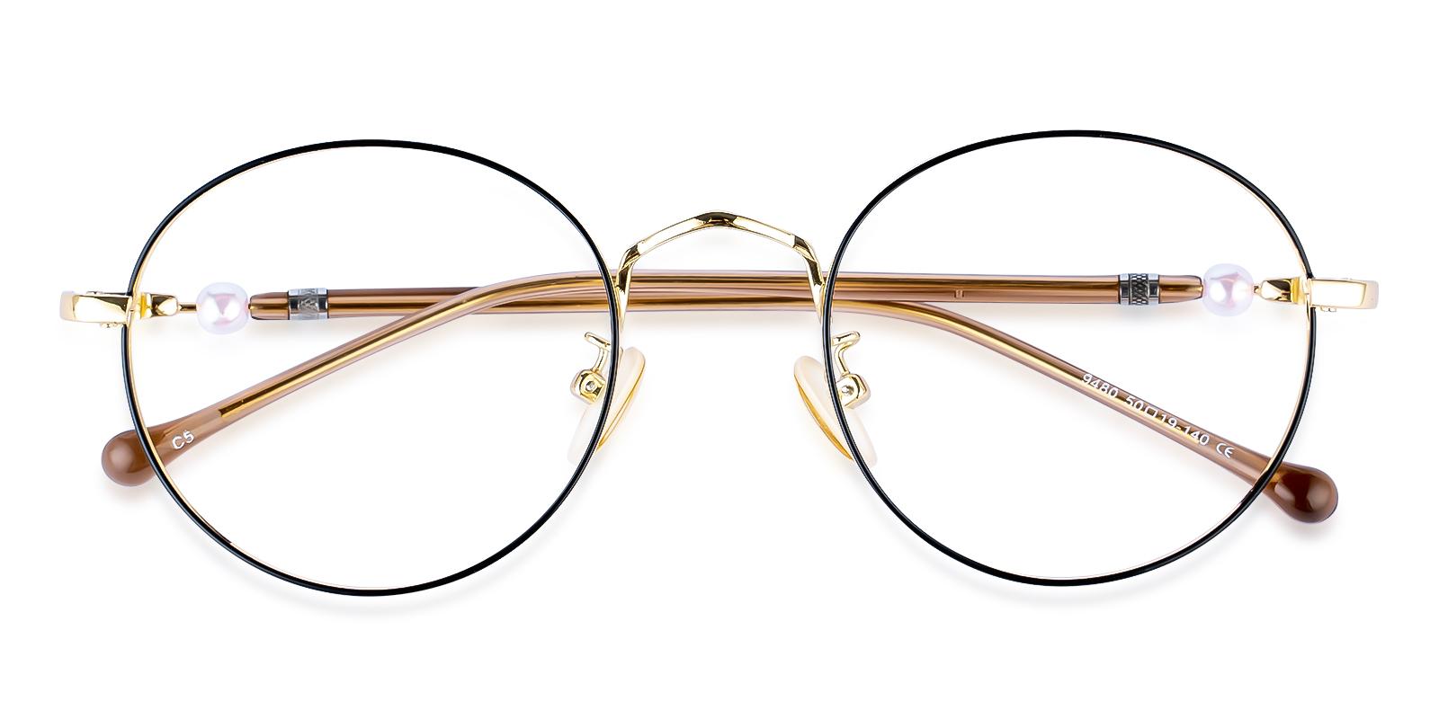 Durns Gold Metal Eyeglasses , NosePads Frames from ABBE Glasses