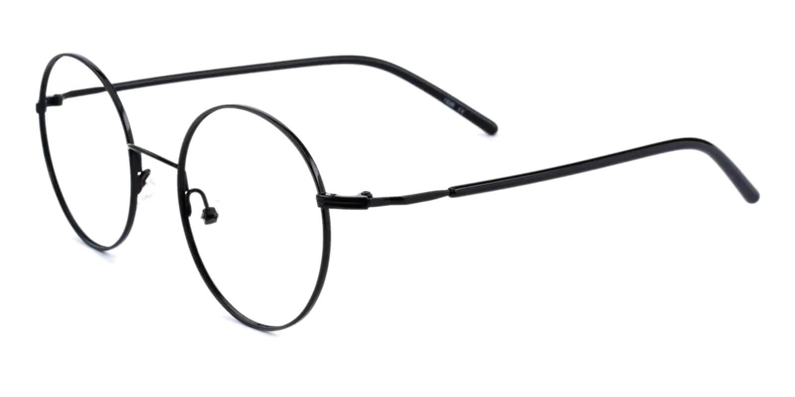 Zoey Black Metal Eyeglasses , Lightweight , NosePads Frames from ABBE Glasses