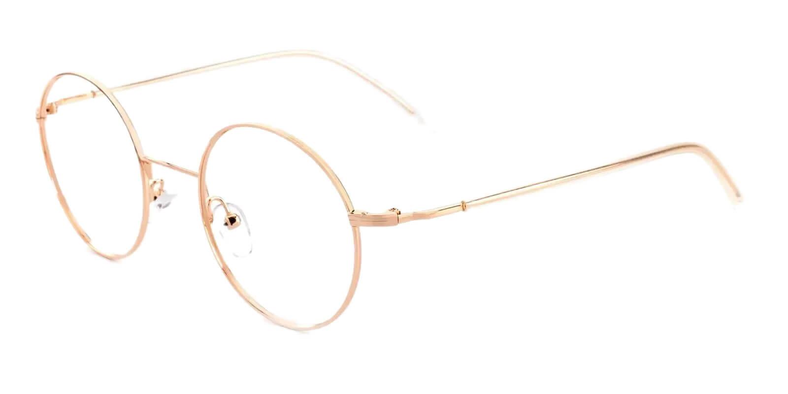 Zoey Gold Metal Eyeglasses , Lightweight , NosePads Frames from ABBE Glasses