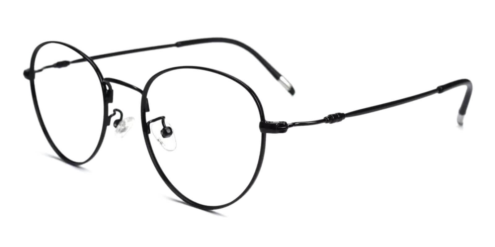 Madison Black Metal Eyeglasses , Lightweight , NosePads Frames from ABBE Glasses