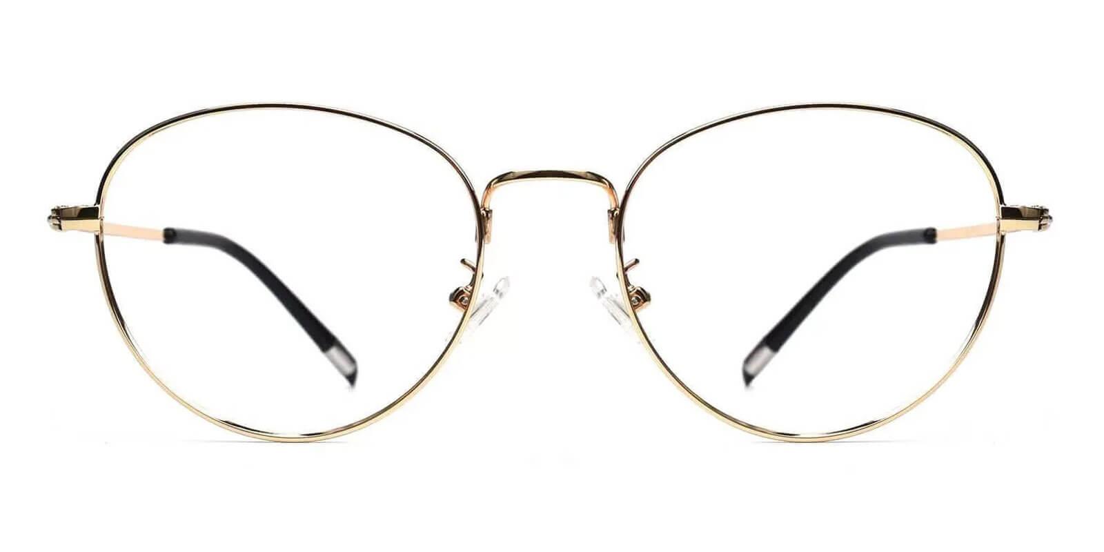 Madison Gold Metal Eyeglasses , Lightweight , NosePads Frames from ABBE Glasses