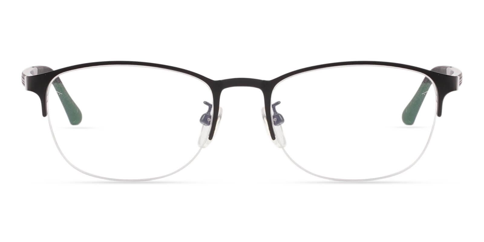 Victoria Black Metal Eyeglasses , NosePads Frames from ABBE Glasses
