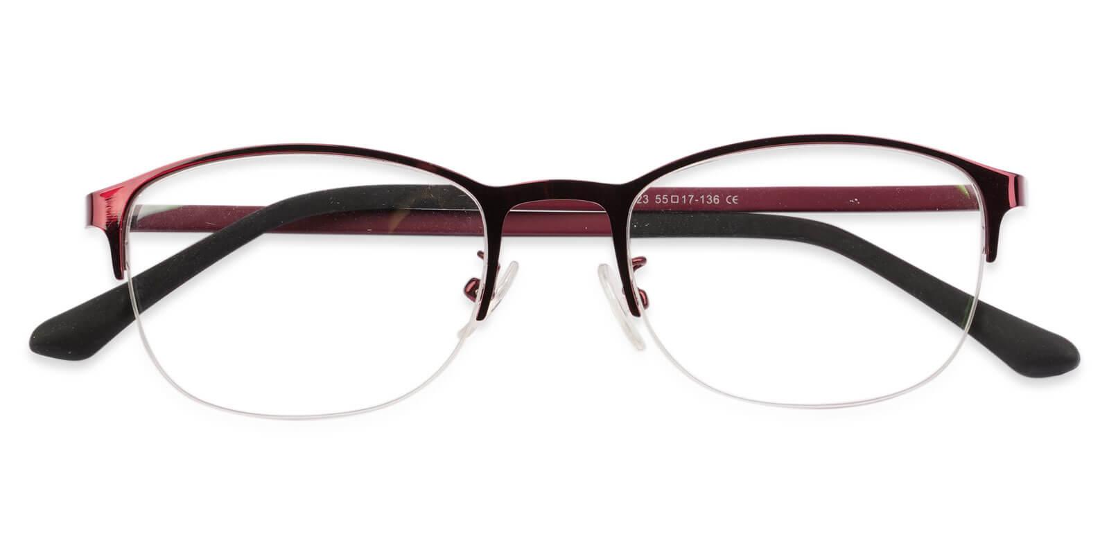 Victoria Red Metal Eyeglasses , NosePads Frames from ABBE Glasses