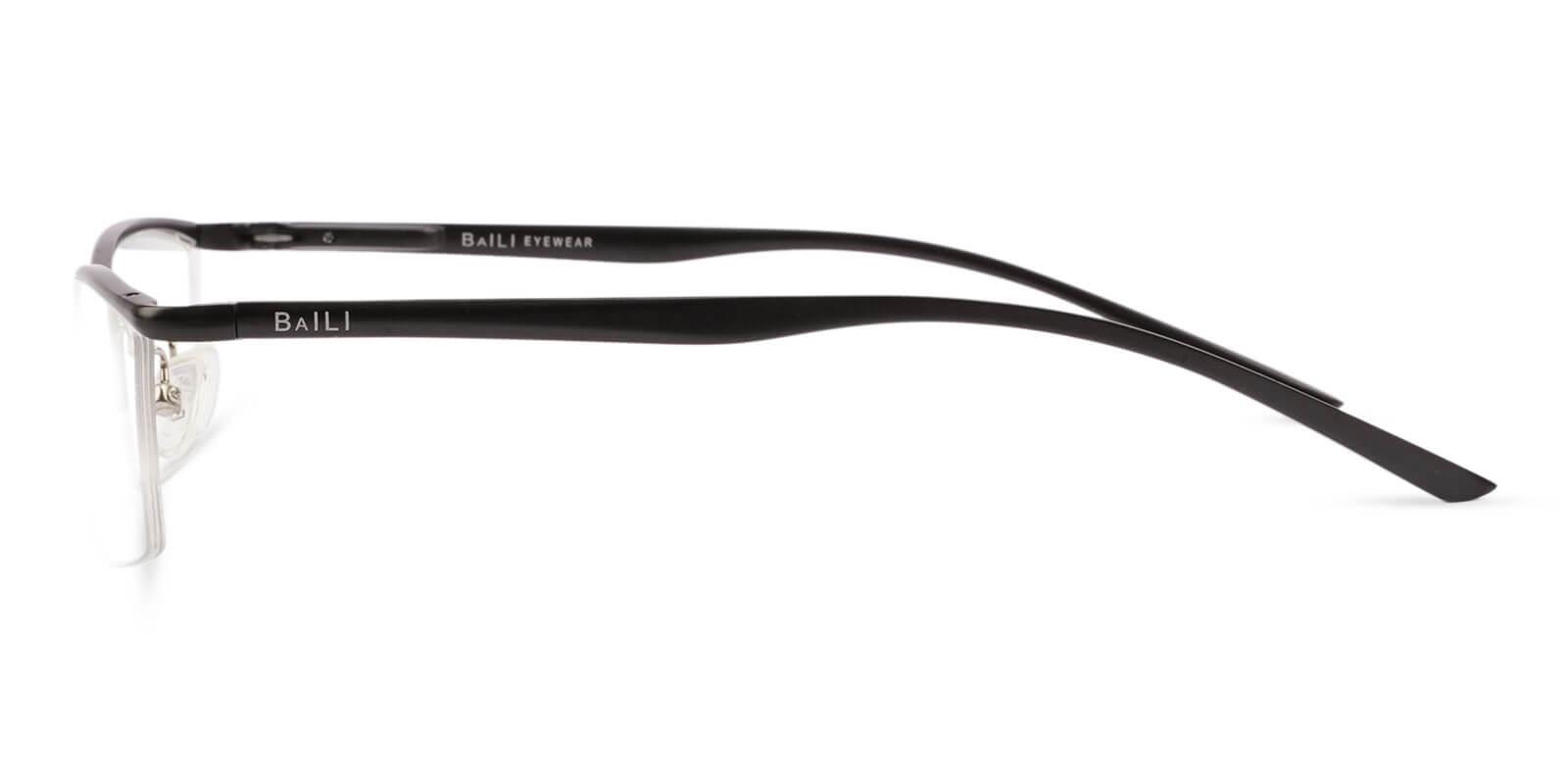 Mateo Black Metal Eyeglasses , NosePads , SpringHinges Frames from ABBE Glasses