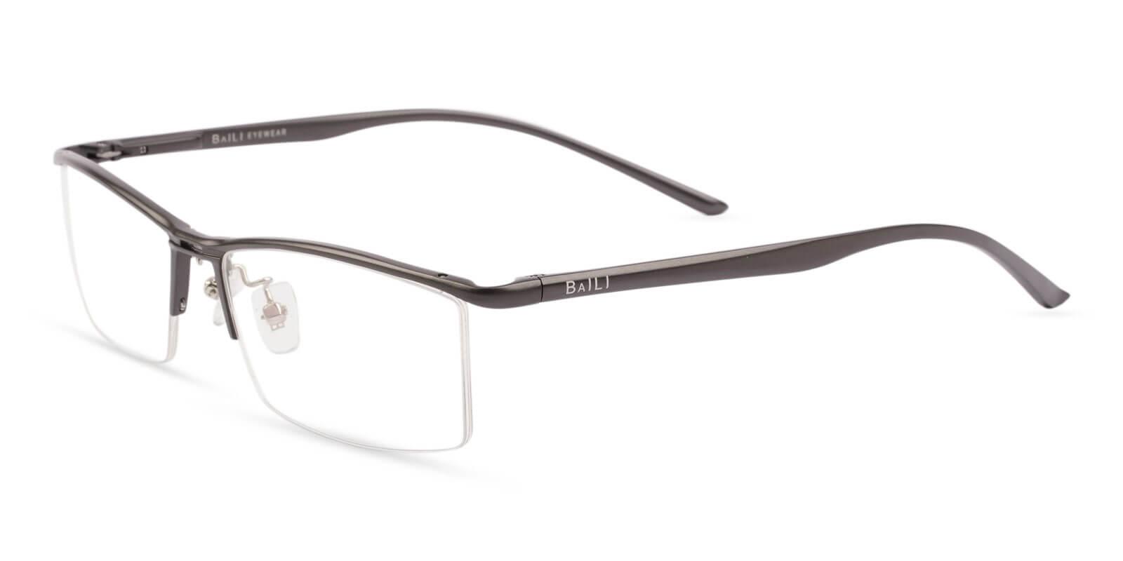 Mateo Gun Metal Eyeglasses , NosePads , SpringHinges Frames from ABBE Glasses