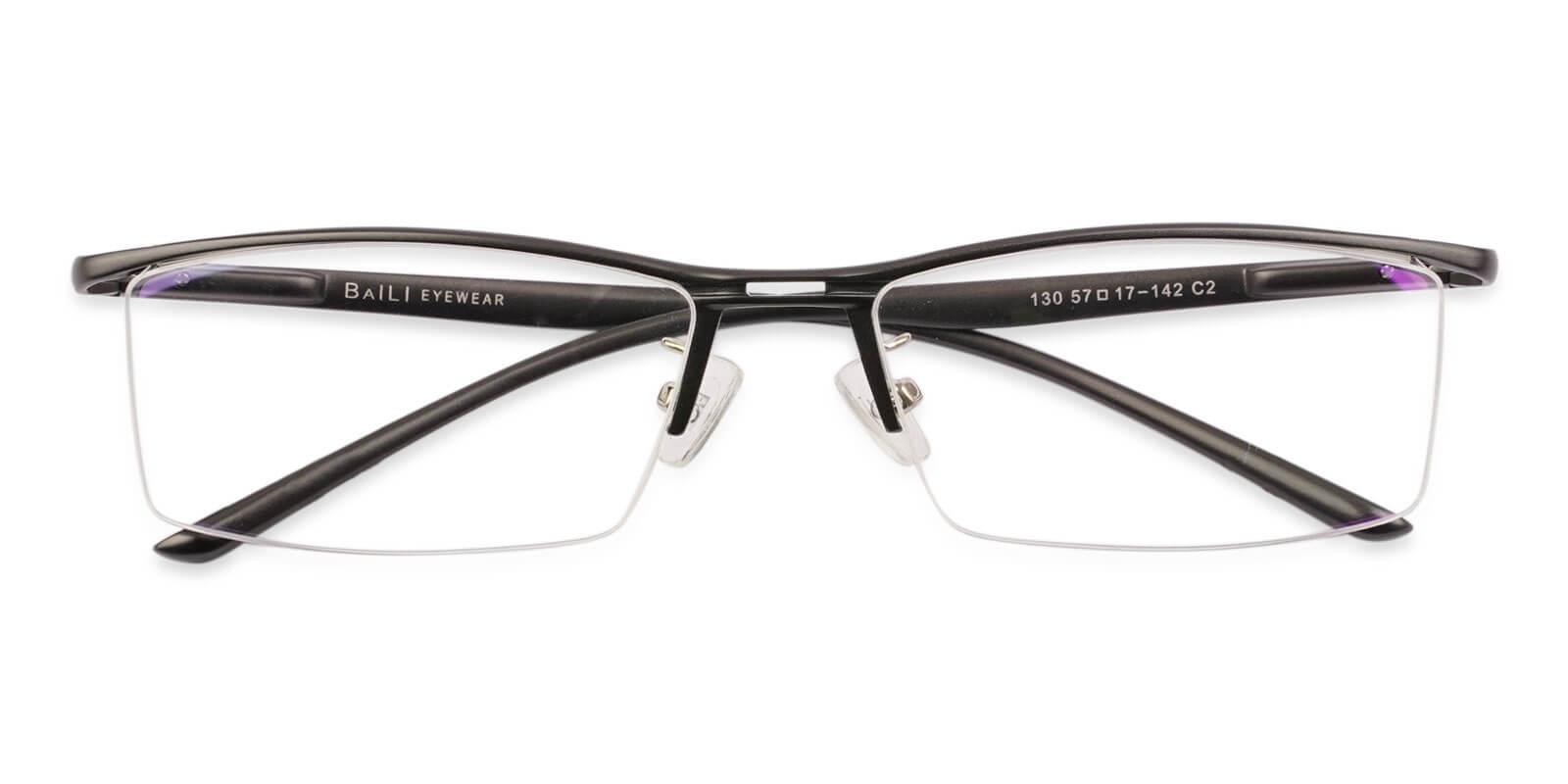 Mateo Gun Metal Eyeglasses , NosePads , SpringHinges Frames from ABBE Glasses