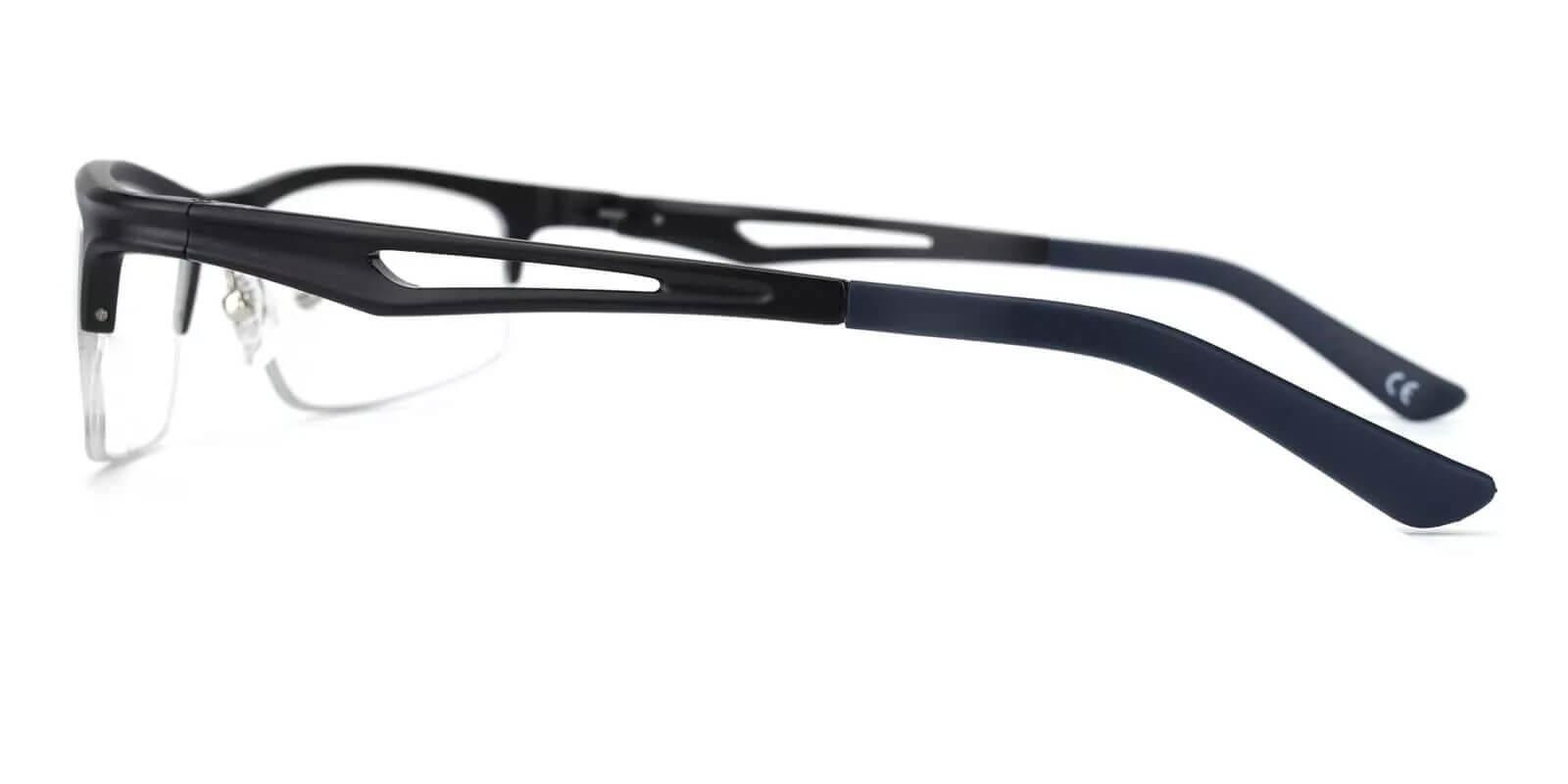 Mariner Black Metal Eyeglasses , NosePads , SpringHinges Frames from ABBE Glasses